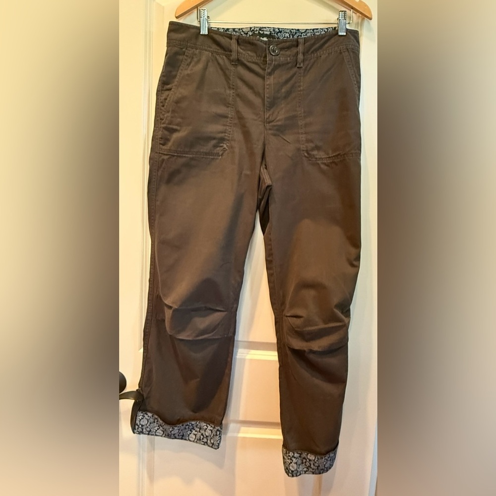 Woman’s Eddie Bauer Sz 10T Brown Cargo Pants Y2K Gorpcore 100% Cotton Outdoor